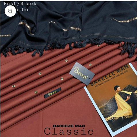 Barreze Inspired Gents Shawl – Premium Velvet Winter Wrap