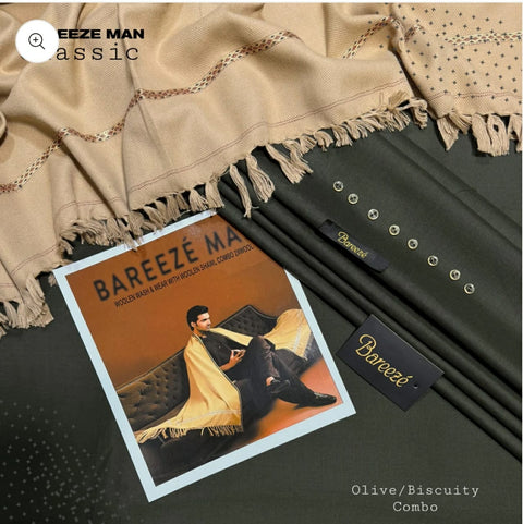 Bareeze Gents Shawl – Premium Velvet Winter Wrap