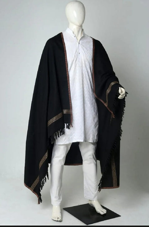 Junaid Jamshed Inspired Gents Shawl – Premium Velvet Winter Wrap